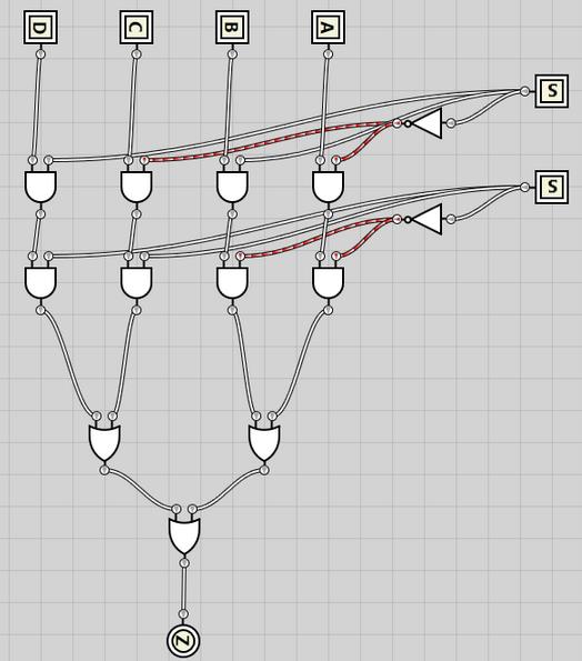 4-to-1 multiplexer Circuit